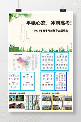 2025年高考考前指导主题班会《平静心态，冲刺高考》PPT课件