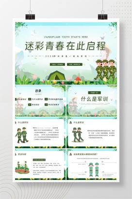2025年秋季高一新生军训动员《迷彩青春，在此启程》PPT课件