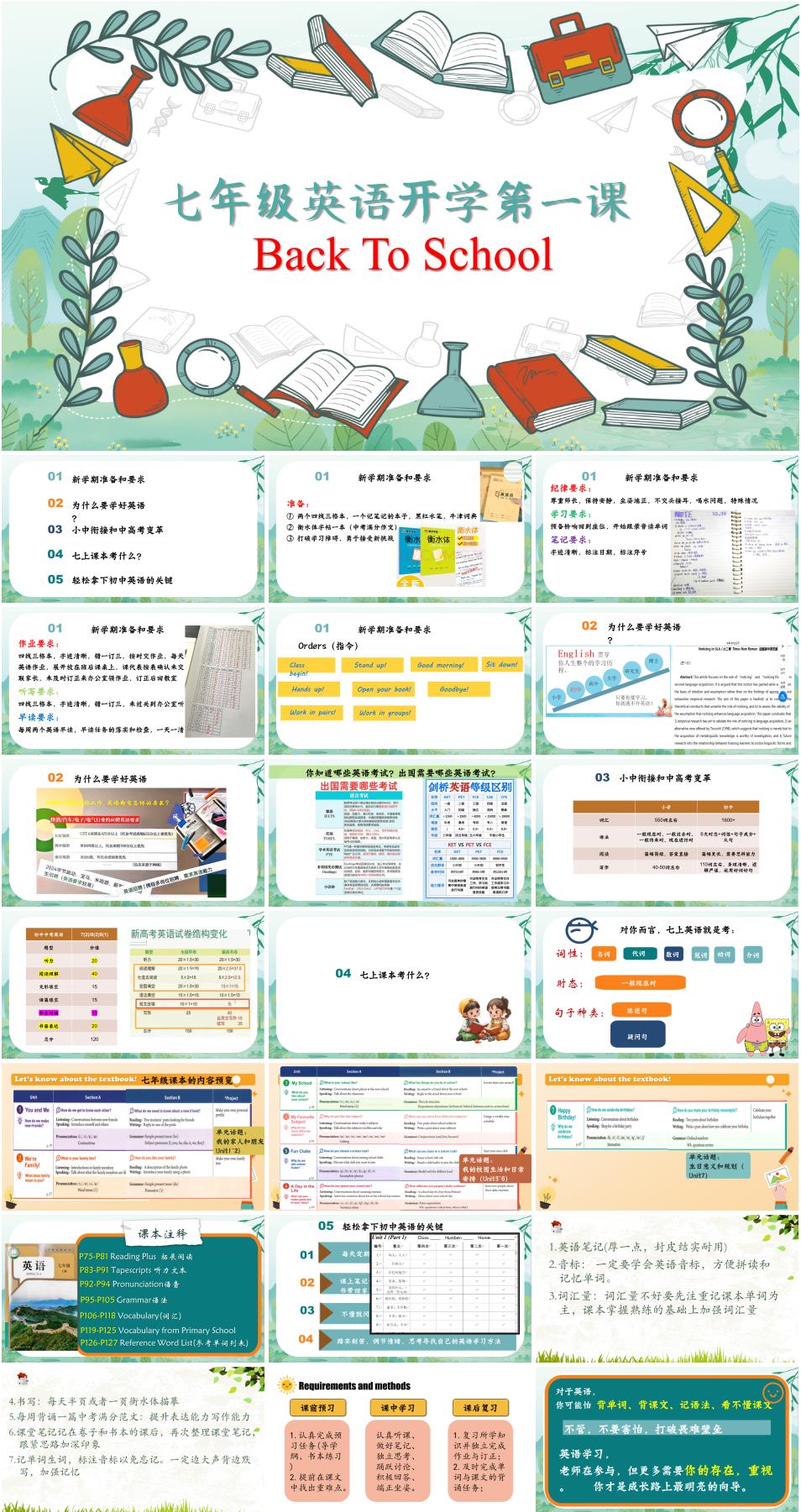 2025年秋季初一七年级人教版英语开学第一课《back to school》PPT课件- 学得教务资料网