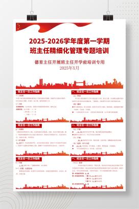 2025-2026学年第一学期班主任开学工作培训班主任精细化管理专题培训PPT（含发言稿）
