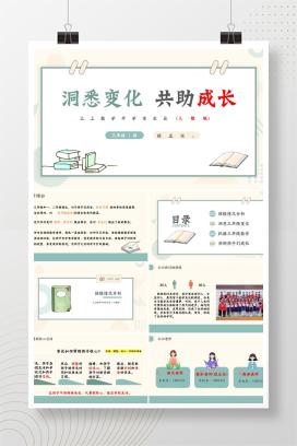 三年级秋季上学期开学家长会人教版数学家长会《洞悉变化，共助成长》PPT课件（含发言稿）