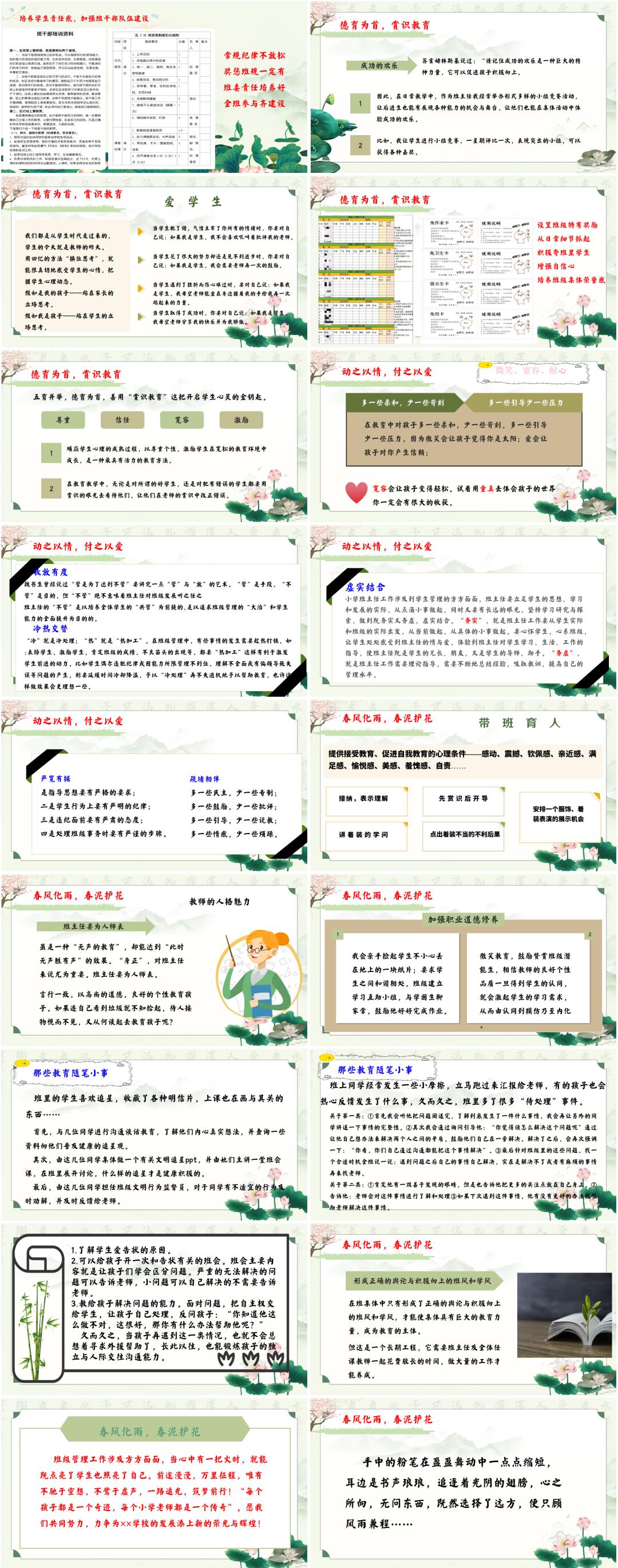 小学优秀班主任工作经验交流PPT课件《点燃教育激情,成就学生未来》(含发言稿)